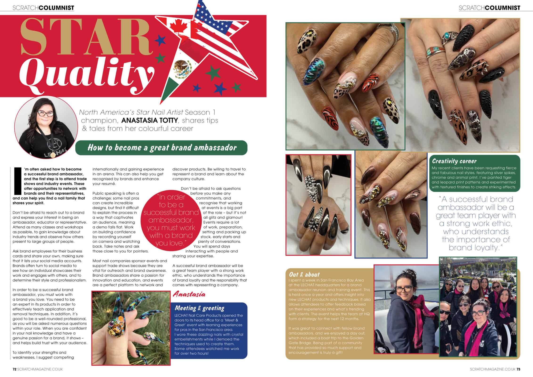 Magazine feature on Anastasia Totty’s elaborate nail art