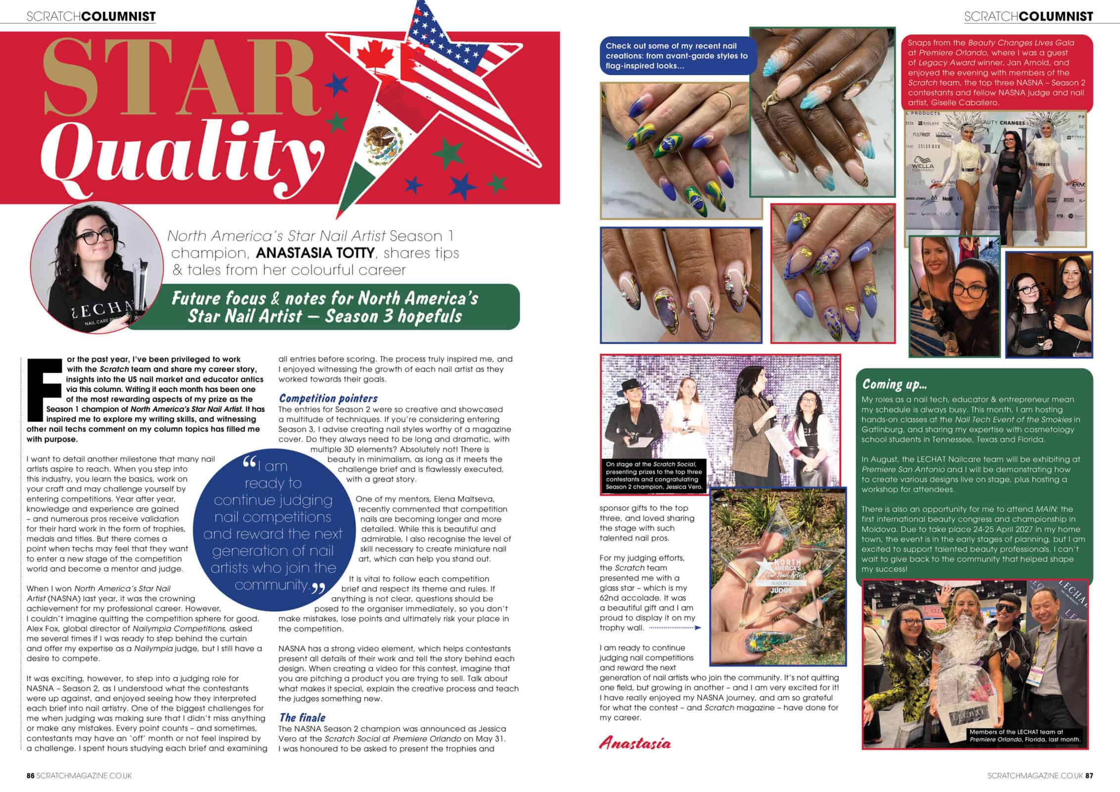 Scratch magazine feature on Anastasia Totty’s nail artistry