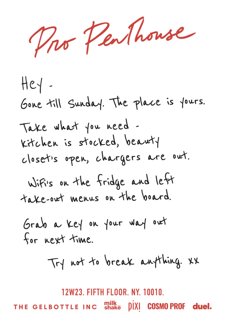 Handwritten welcome note from Drew Ten Thousand
