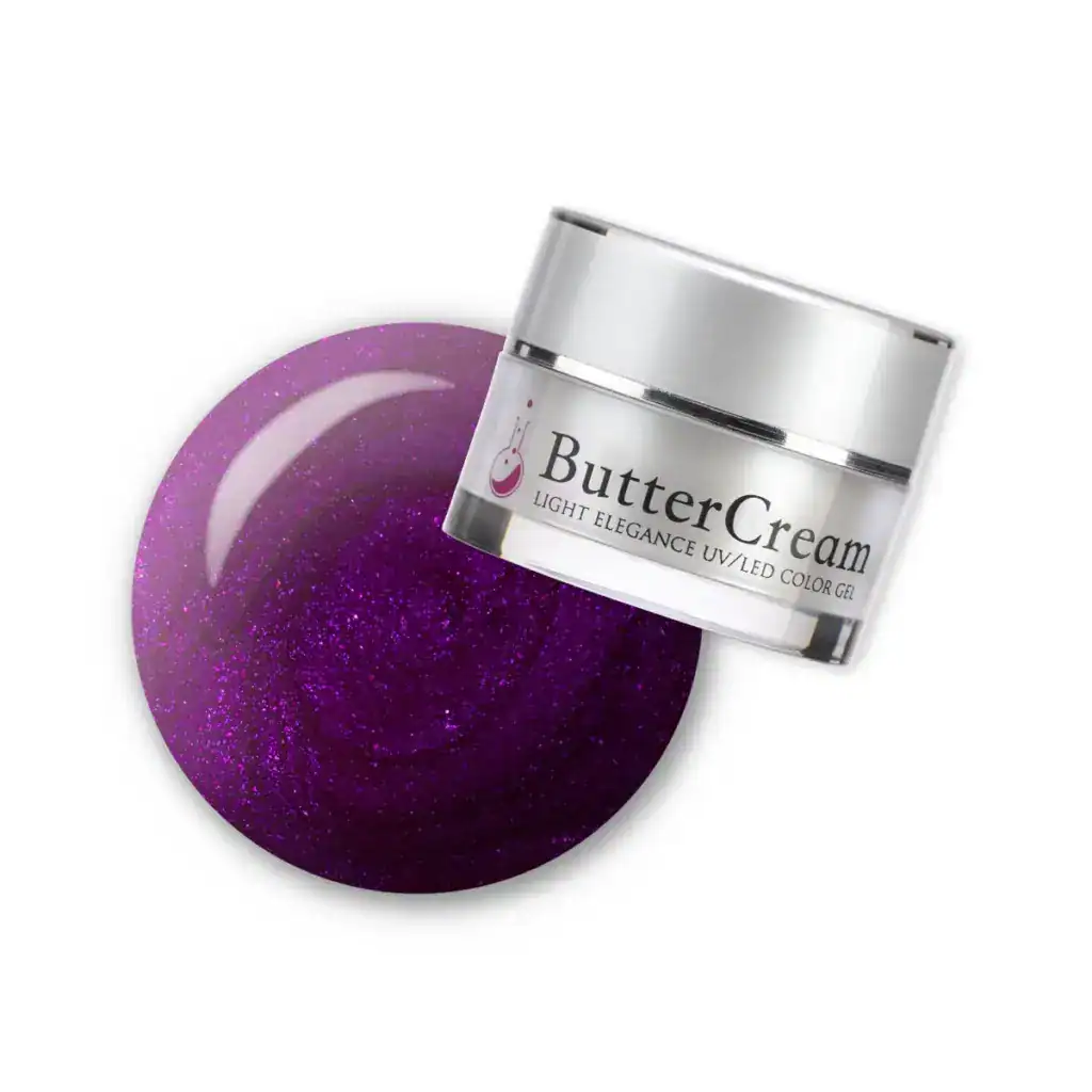 ButterCream purple glitter UV/LED colour gel pot