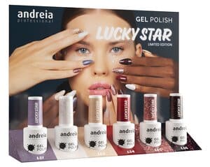 Andreia Lucky Star gel polish collection promotional display