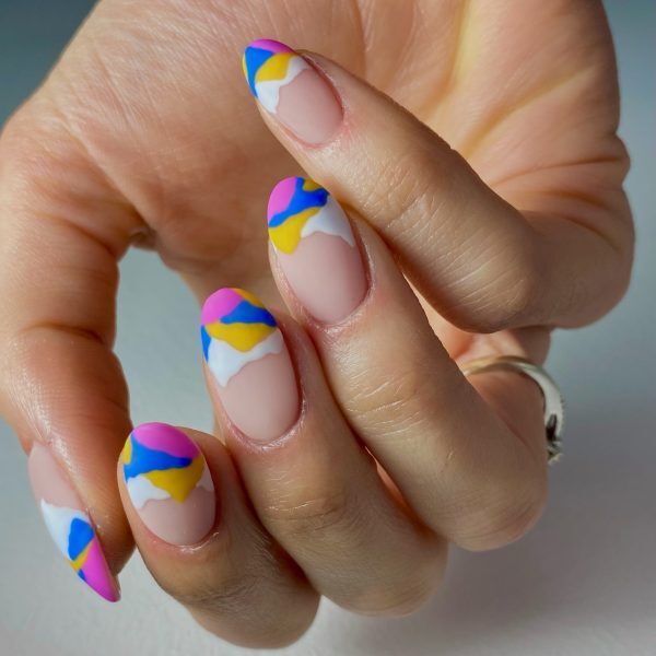 Dive into Summer with Vibrant Nail Art Designs : Colourful Colour Blocks