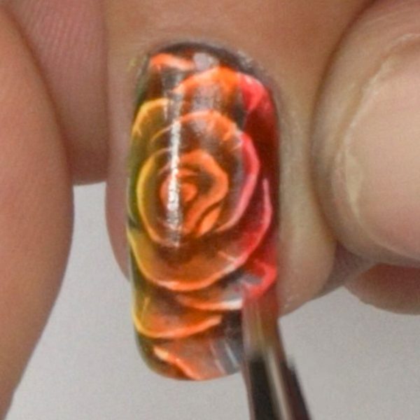 Gel artform multi coloredflower sbs step7