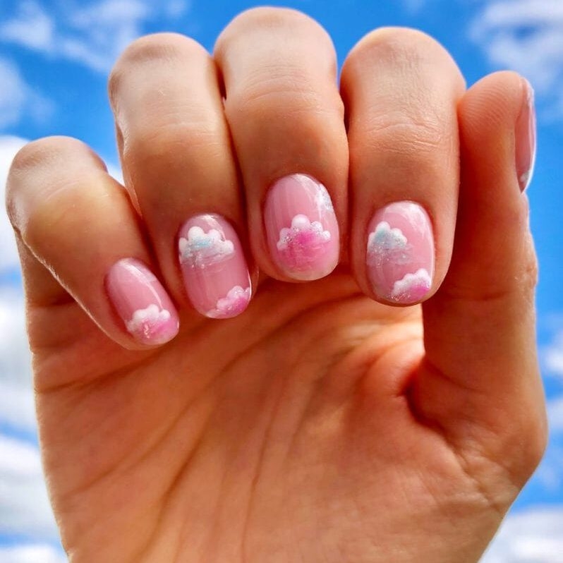Pink Clouds Nails Step 5